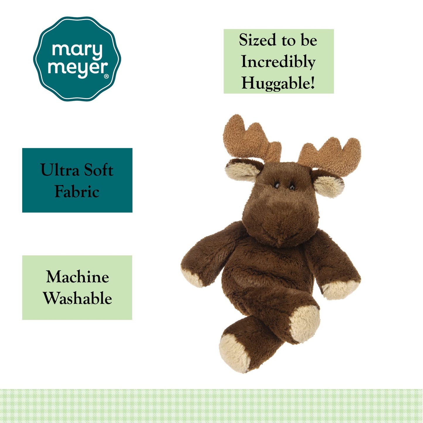 Mary Meyer Marshmallow Junior Moose Soft Toy, 9-Inch