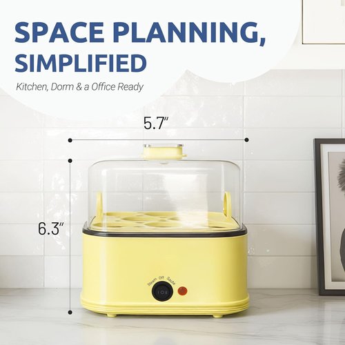 8-in-1 Electric Egg Cooker by [Brand Name] - Rapid Hard, Soft & Poached Egg Boiler | 8 Egg Capacity, Auto Shut-Off, Dishwasher Safe