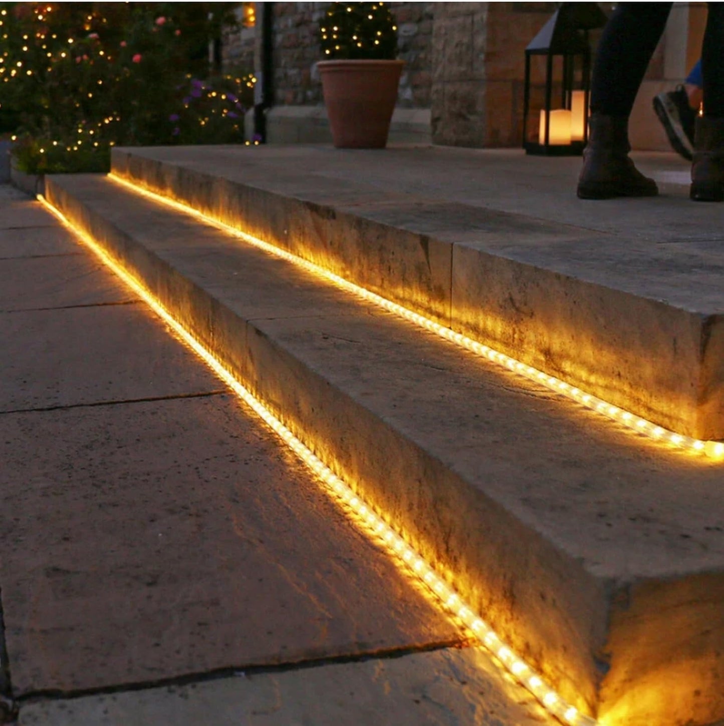 FORT LED Rope Lights Outdoor Waterproof Warm White led Strip Lights, 100 ft led Lights 720 Led Connectable and Flexible Tube Lights UL Plug -Idear for Trees,Pool,Wedding Deck Landscape, Gerden Decor