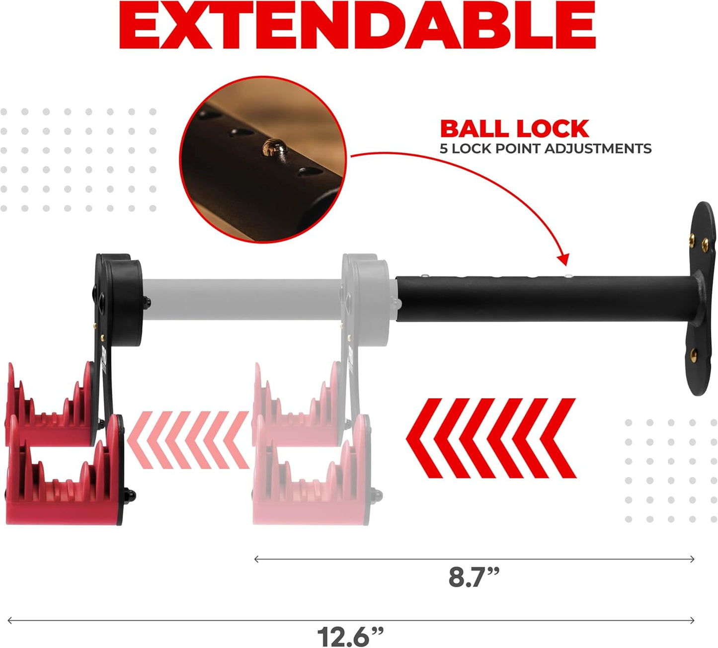 PRO BIKE TOOL Bike Wall Mount - Secure Horizontal Indoor Rack for 1 Bicycle | Ideal for Road, Mountain & Hybrid Bikes