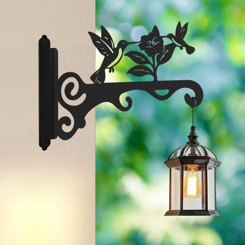 Elegant Bird Pattern Wall Hooks | Rust-Resistant Metal Plant Hangers - 10 Inch for Indoor & Outdoor Use