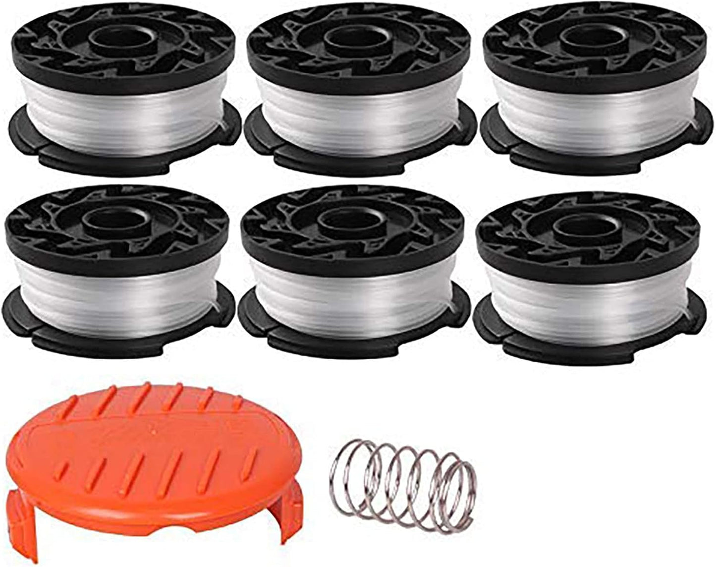 THTEN AF-100 String Trimmer Spool - 30ft 0.065" Line Refills for Black and Decker Models | Includes RC-100-P Cap