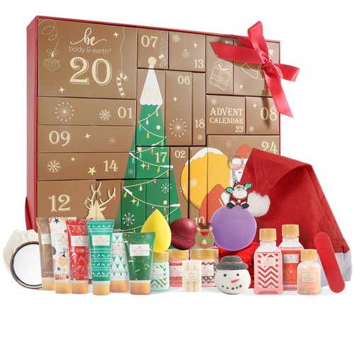 BODY & EARTH 2025 Skincare Advent Calendar - 24 Days of Beauty Gifts for Women