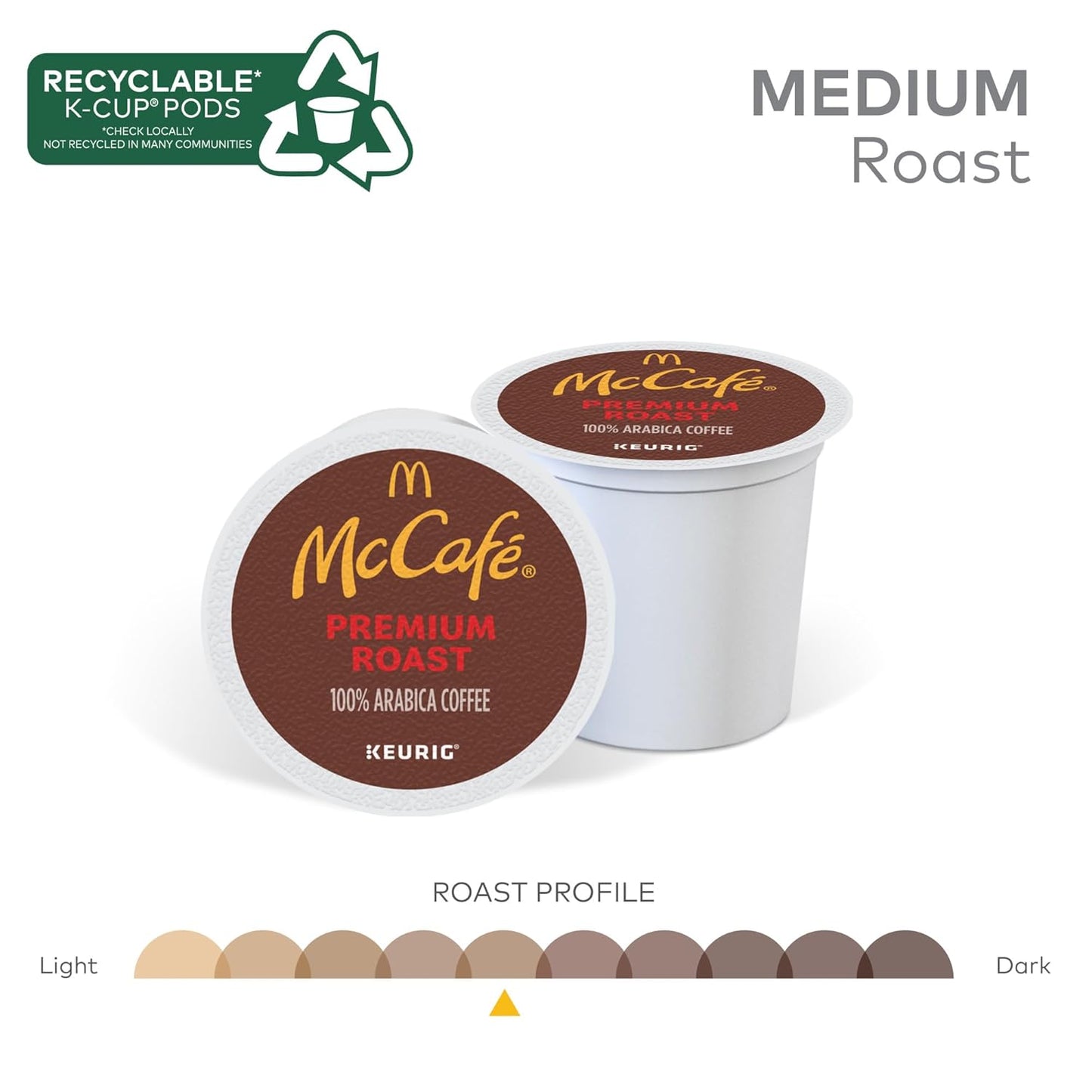 McCafé Premium Roast K-Cup Pods - Medium Roast Coffee, 48 Count for Rich Flavor & Convenience
