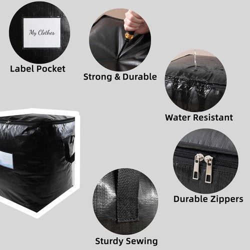 91L Heavy-Duty Storage Bags by [Brand Name] - Extra Large Organizing Solution for Clothes, Bedding & Toys