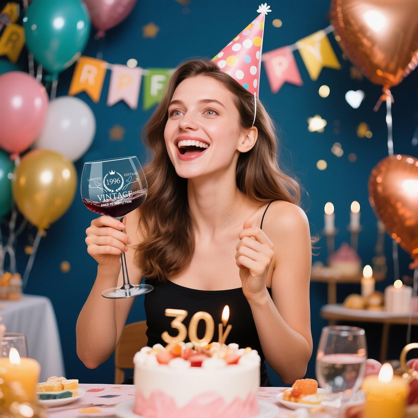 50TH Birthday Gifts for Her Women, Funny Happy 50TH Birthday Decorations for Women, 50 Year Old Gifts for Woman, Unique Wine Glass Gift Ideas for Woman Friends Sister Mom Wife Aunt Turning 50