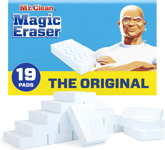 Mr. Clean Magic Eraser Cleaning Pads - Durafoam Technology, 19 Count for Effortless Cleaning