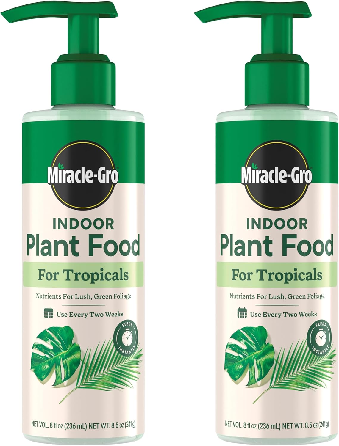 Miracle-Gro Indoor Plant Food - Liquid Fertilizer for Tropical Houseplants | 8 fl. oz., 2-Pack