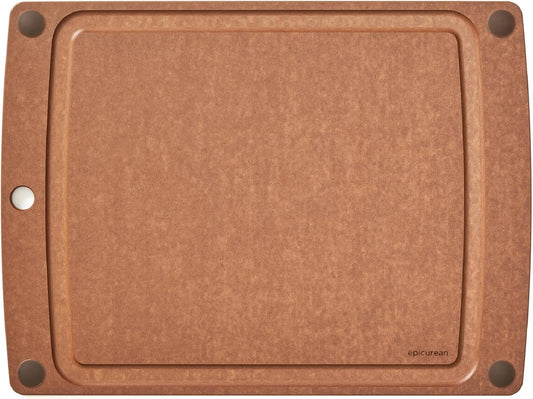 All-in-One 17.5" × 13" Cutting Board in Nutmeg