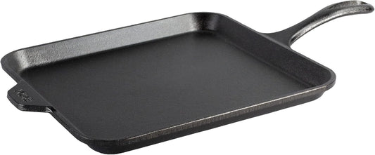Lodge Cast Iron Griddle - 11-Inch Square Design for Perfect Cooking & Even Heat Distribution