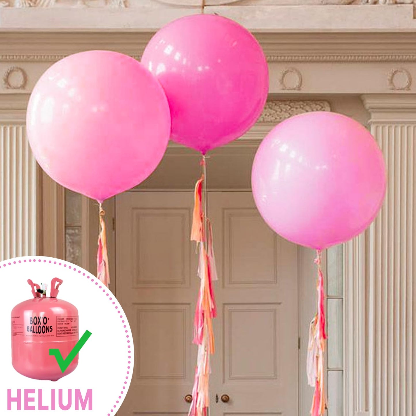 PartyWoo Pink Balloons 4 pcs 36 Inch Extra Large Big Jumbo Giant Matte Pink Balloons for Valentine's Day Baby Shower Gender Reveal Princess Bachelorette Engagement Birthday Party Decorations Pink-Y11