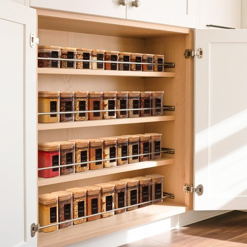 ComSaf 12Pcs Spice Jars - Airtight Glass Containers with Bamboo Lids & Labels | 8oz Square Design