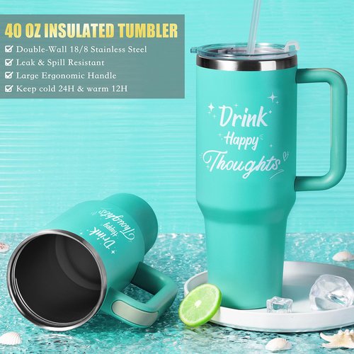 Birthday Gifts for Women, Mothers Day Spa Gifts for Mom from Daughter, Self Care Get Well Soon Gift Baskets for Her Sister Wife Girlfriend Ocean Relaxing Spa Care Package w/Blanket 40 OZ Tumbler