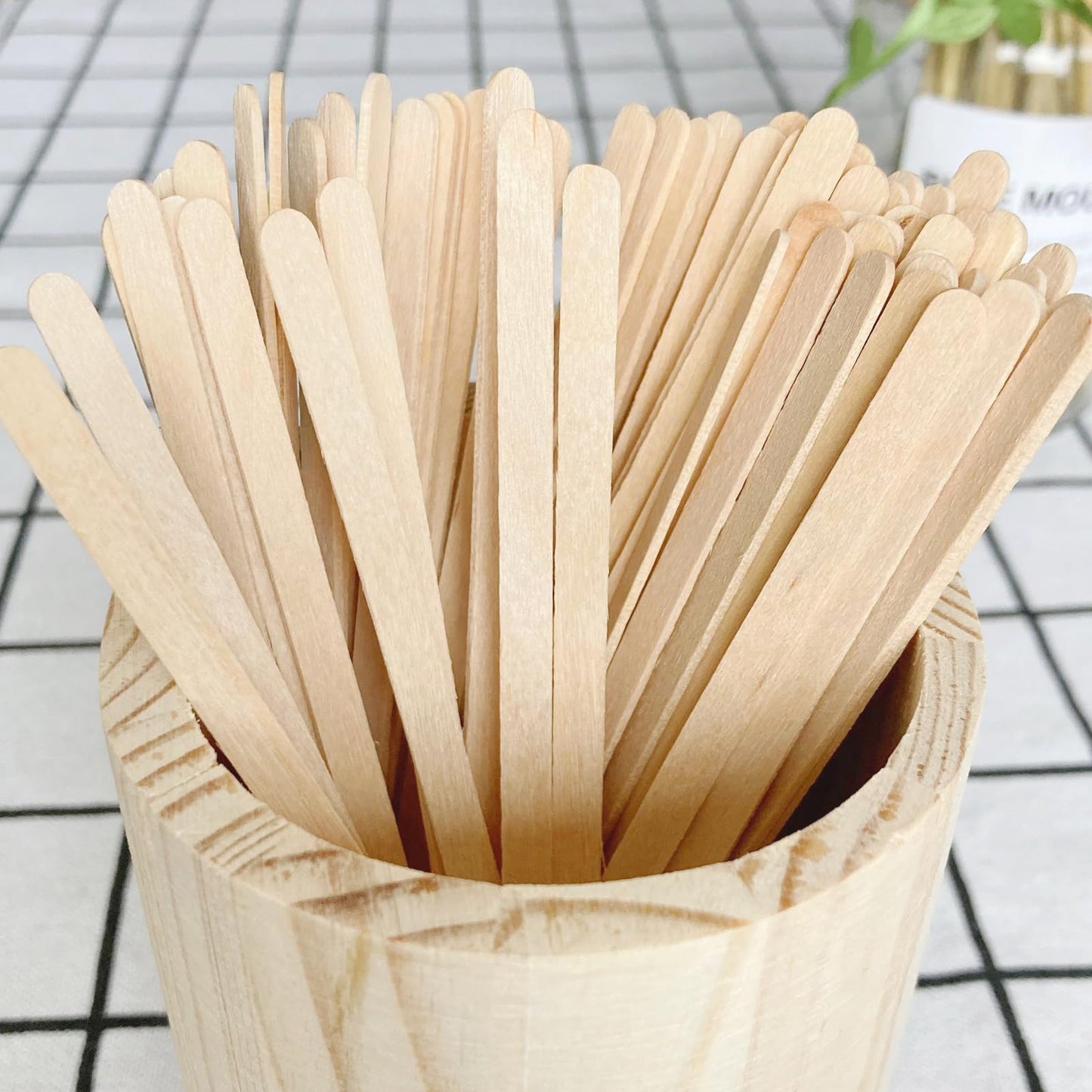 KTOJOY 5.5inch Wooden Coffee Stirrers, 500 Count Disposable Stir Sticks for Coffee & Cocktails, Wooden Beverage Mixer with Smooth Ends, Swizzle Drink Sticks