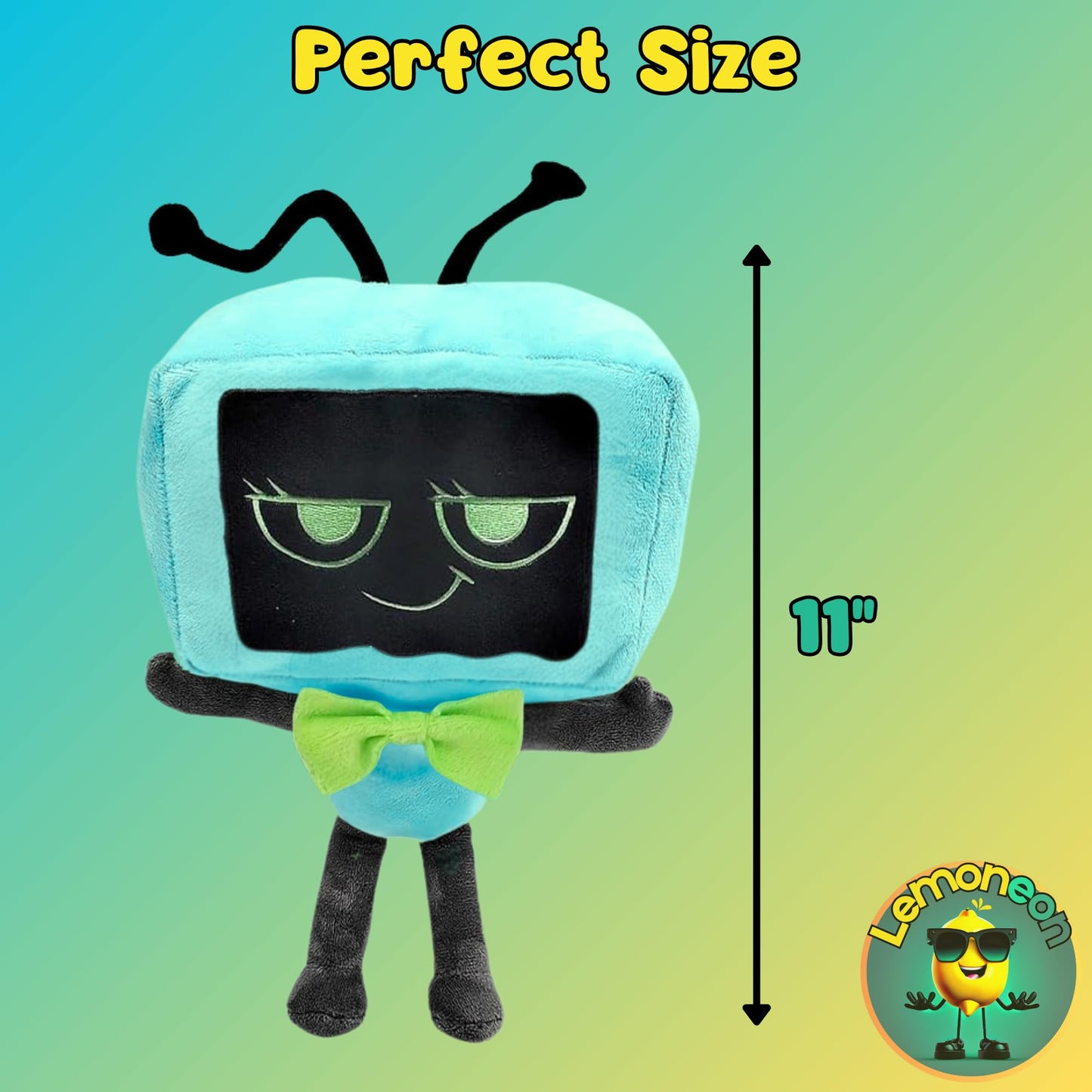 Lemoneon 11" Vee Plush Stuffed Figure Pillow for Video Game Fans Room Decor with a Sticker Set