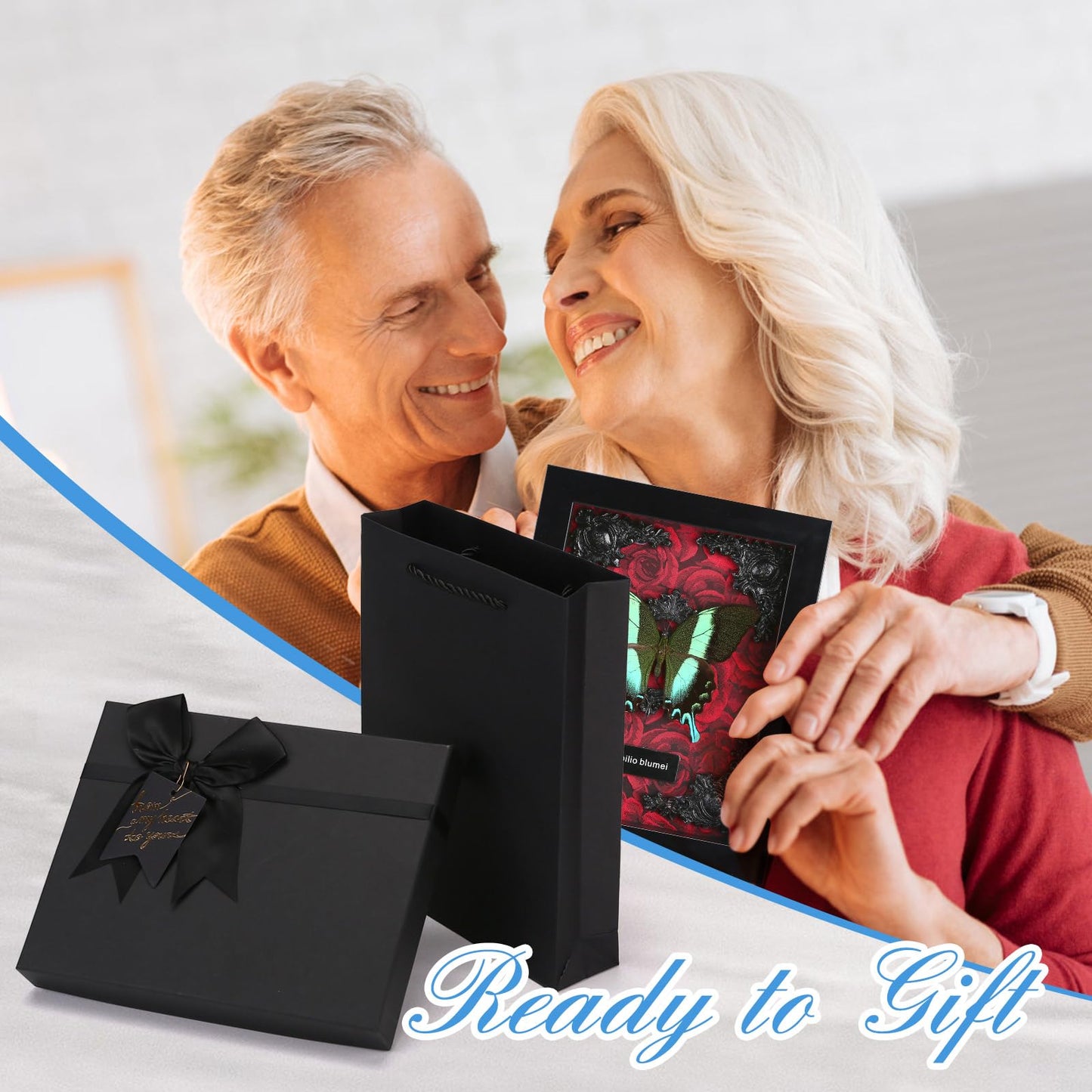 Real Butterfly Framed Butterfly Taxidermy - Butterfly Shadow Box, Taxidermy Animals for Oddities and Curiosities Gifts (M_Peacock Green Swallowtail Red Background #1)