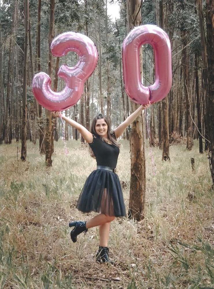 Number 0 Balloons - 40 Inch Pastel Pink Birthday Decorations for Milestone Events & Baby Showers