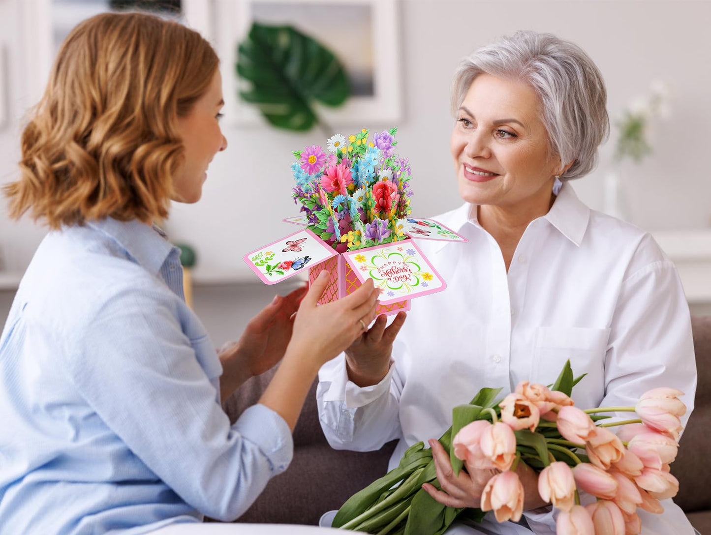 WhatSign Birthday Pop Up Cards - 3D Pop-Up Cards with Envelope Birthday Gifts for Women Mom Daughter Grandma Sister Friends