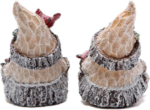 Hodao Christmas Santa Figurines - Handmade Wooden Decor for Holiday Celebrations | 2 PCS Set (Brown)