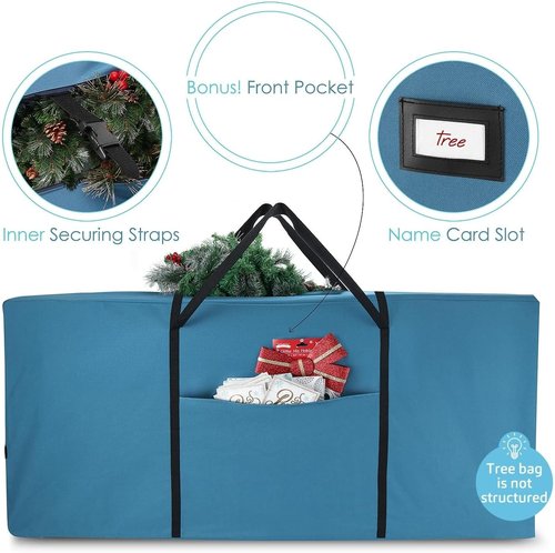Hearth & Harbor Christmas Tree Storage Bag - Durable 600D Oxford with Reinforced Handles | Fits 7.5 & 9 FT Trees
