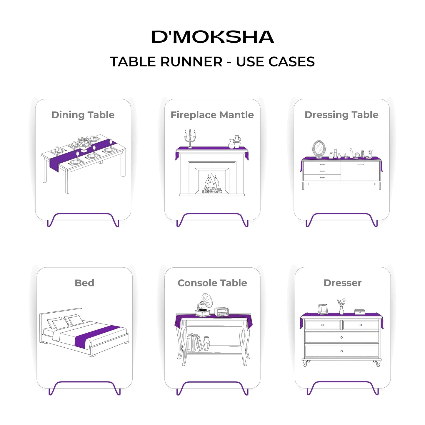 Signature Linen™ by D'Moksha Natural Table Runner 72 Inches Long, 100% Pure Linen, Hemstitch, 14 x 72 Inch Table Runner for Dresser, Dining- Mothers Day, Spring, Summer