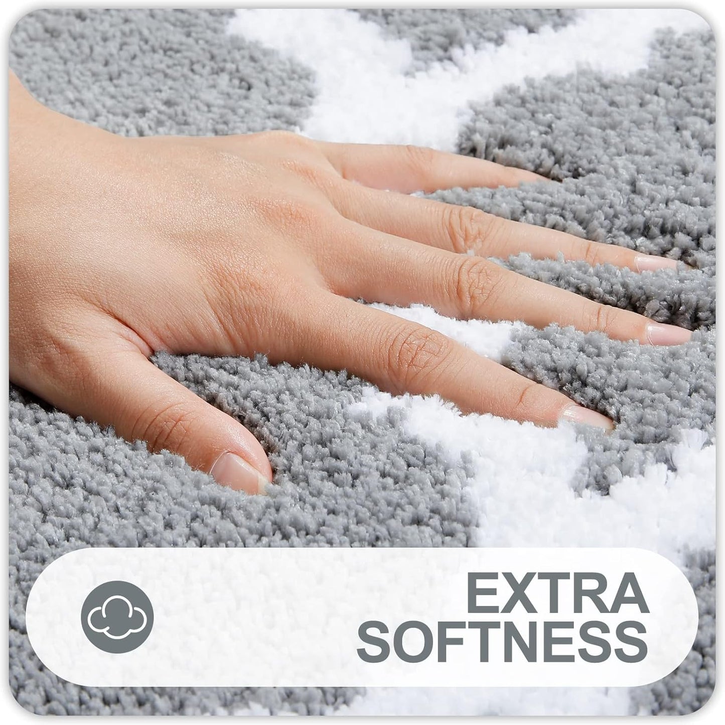 OLANLY Bathroom Rugs - Soft Microfiber Non-Slip Bath Mats | 30x20 Grey, Absorbent & Machine Washable