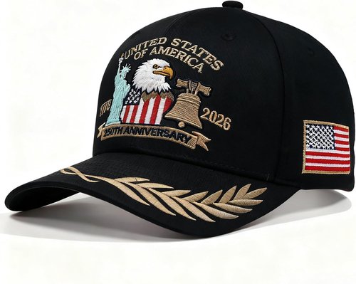 250 Anniversary USA Hat - Adjustable Embroidered Patriotic Baseball Cap | Celebrate in Style