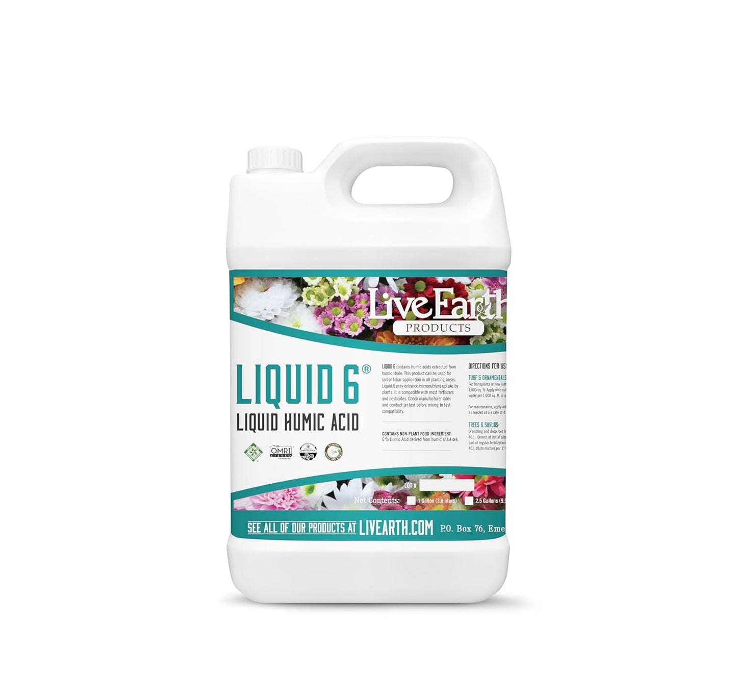 Liquid 6 - Premium Humic & Fulvic Acid for Soil Health | 1 Gallon Size