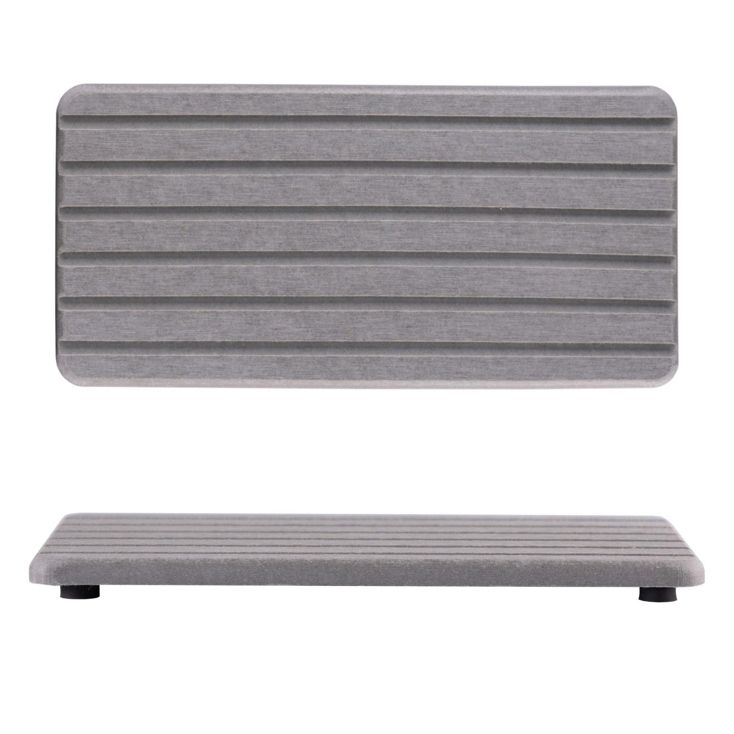NiuYichee 2 PCS Water Absorbent diatomite Coasters, 8.3" x 4" Water Absorbing Stone Tray for Sink, Stone Drying mat for Kitchen Counter, Stone soap Tray Used for Hand Soaps & toiletries & Plants