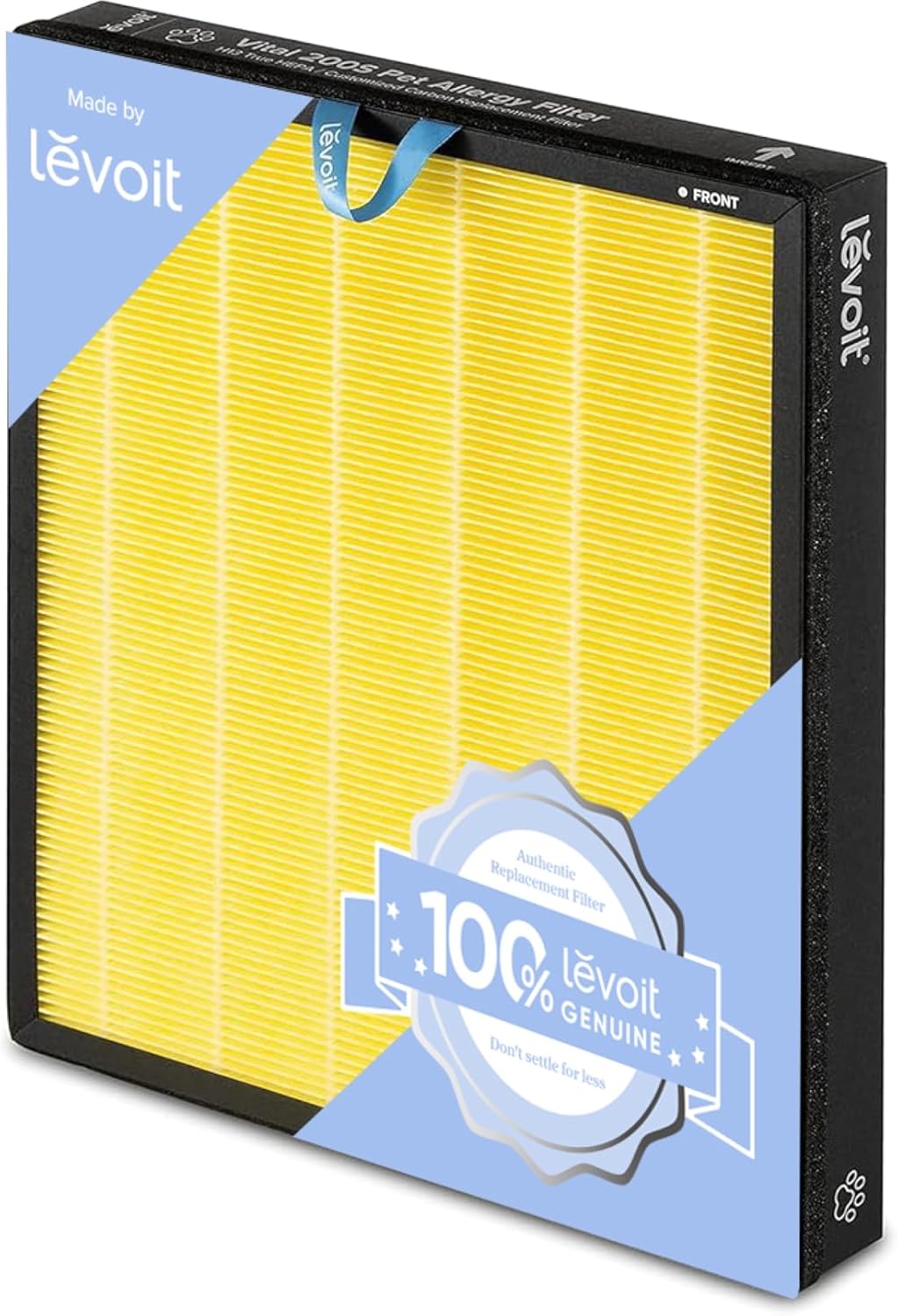 LEVOIT Vital 200S-P Air Purifier Replacement Filter - HEPA & Activated Carbon for Allergens | 1 Pack, Yellow
