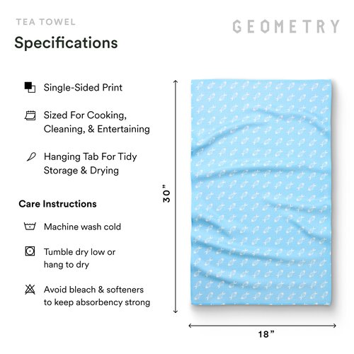 GEOMETRY Tea Towels – Spring & Summer Collection – Quick-Dry, Ultra-Absorbent, Reusable Microfiber Kitchen Towels for Drying & Cleaning - Horizon - 3 Pack