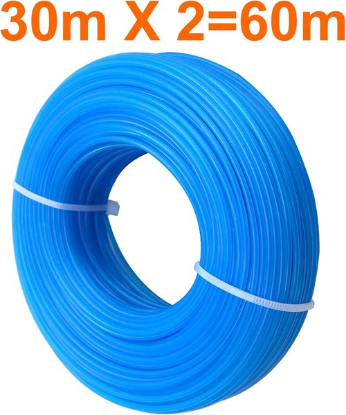 Grass Trimmer Line .065'' | 98ft x 2 Rolls Nylon Blue String Trimmer Spools for Weed Trimmers