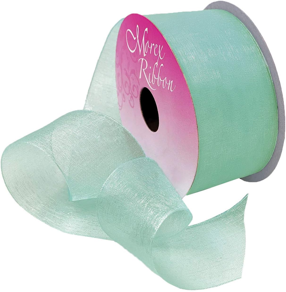 Red Organdy Nylon Ribbon - 5/8 Inch x 100 Yards | Morex 91803/100-609