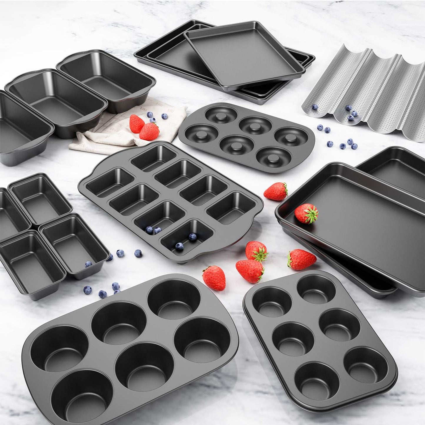 Tiawudi Nonstick Carbon Steel Baking Bread Pan - Large 9.5" x 5" Loaf Pan for Perfect Breads