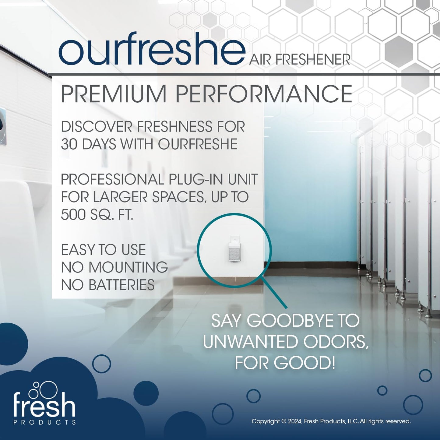 Fresh Products ourfreshe Plug In Air Freshener 30 Day Refills Replace Messy Aerosols with Dry Fragrance For Use in Medium Sized Spaces Cotton Blossom 6 Pack