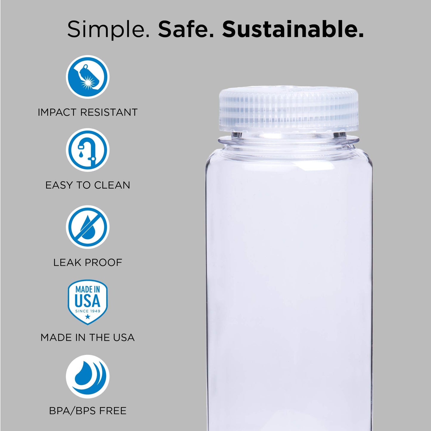 Nalgene Kitchen Storage Wide Mouth, 16-Ounce, Clear
