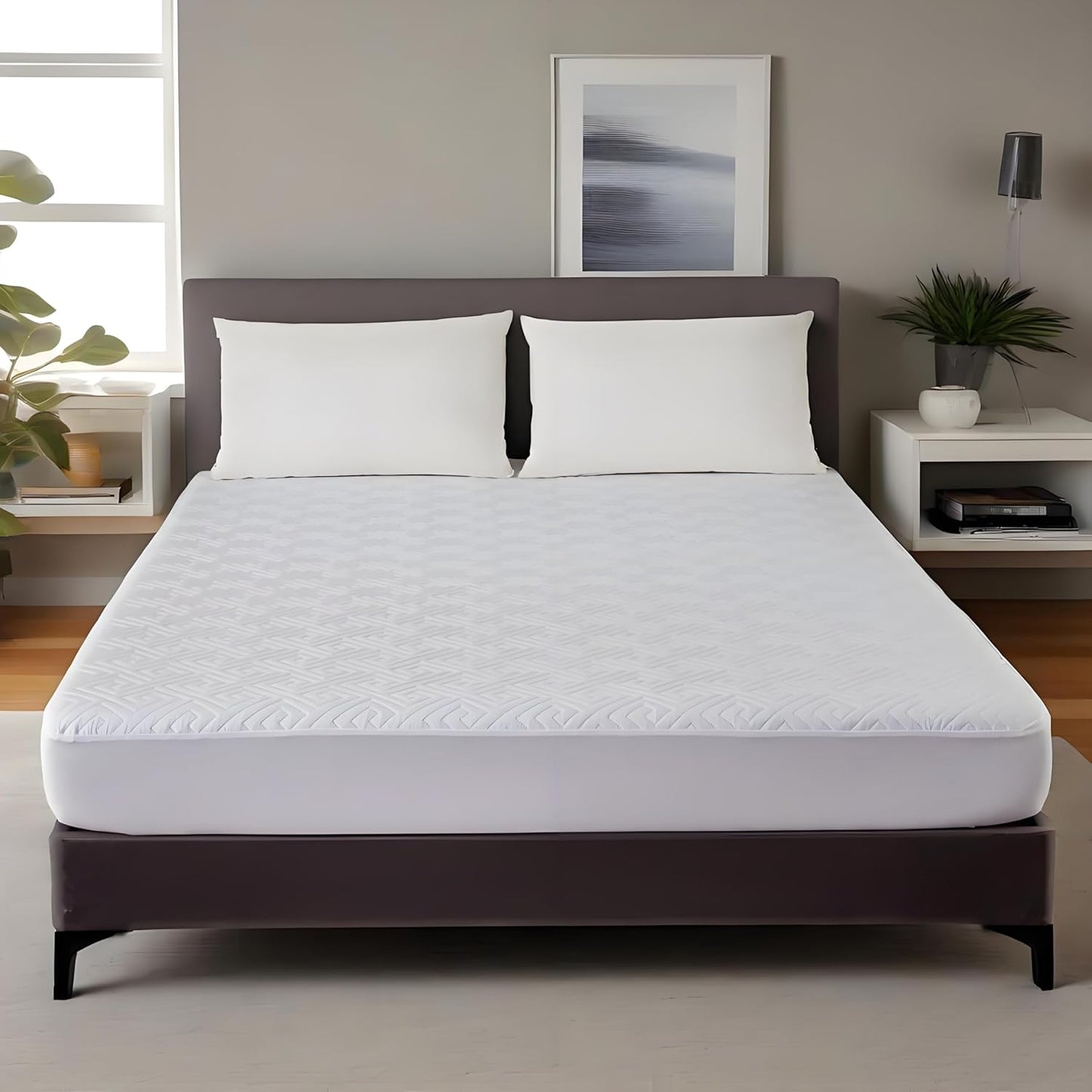Skiennix Waterproof Mattress Protector - Ultra-Soft Quilted Twin Size Cover | 6"-18" Deep Pocket, Noiseless & Breathable