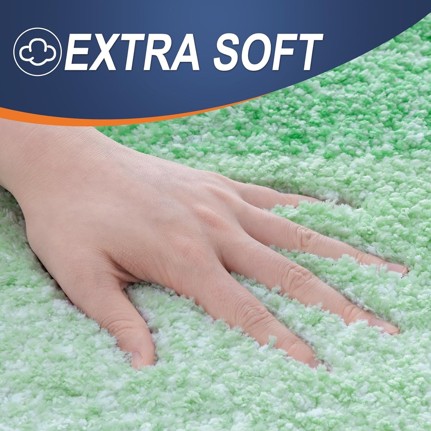 OLANLY Bathroom Runner Rug - Extra Soft Microfiber Mat | Quick-Dry, Washable, 47x17 Inches, Green