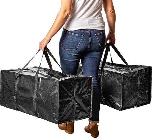 BAG-THAT! Extra Large Heavy-Duty Moving Bags - Stronger Handles & Zippered Design for Easy Packing