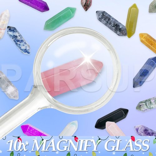 Christmas Crystal Advent Calendar 2025 | Healing Stones Kit with Necklace Holder & Magnifier