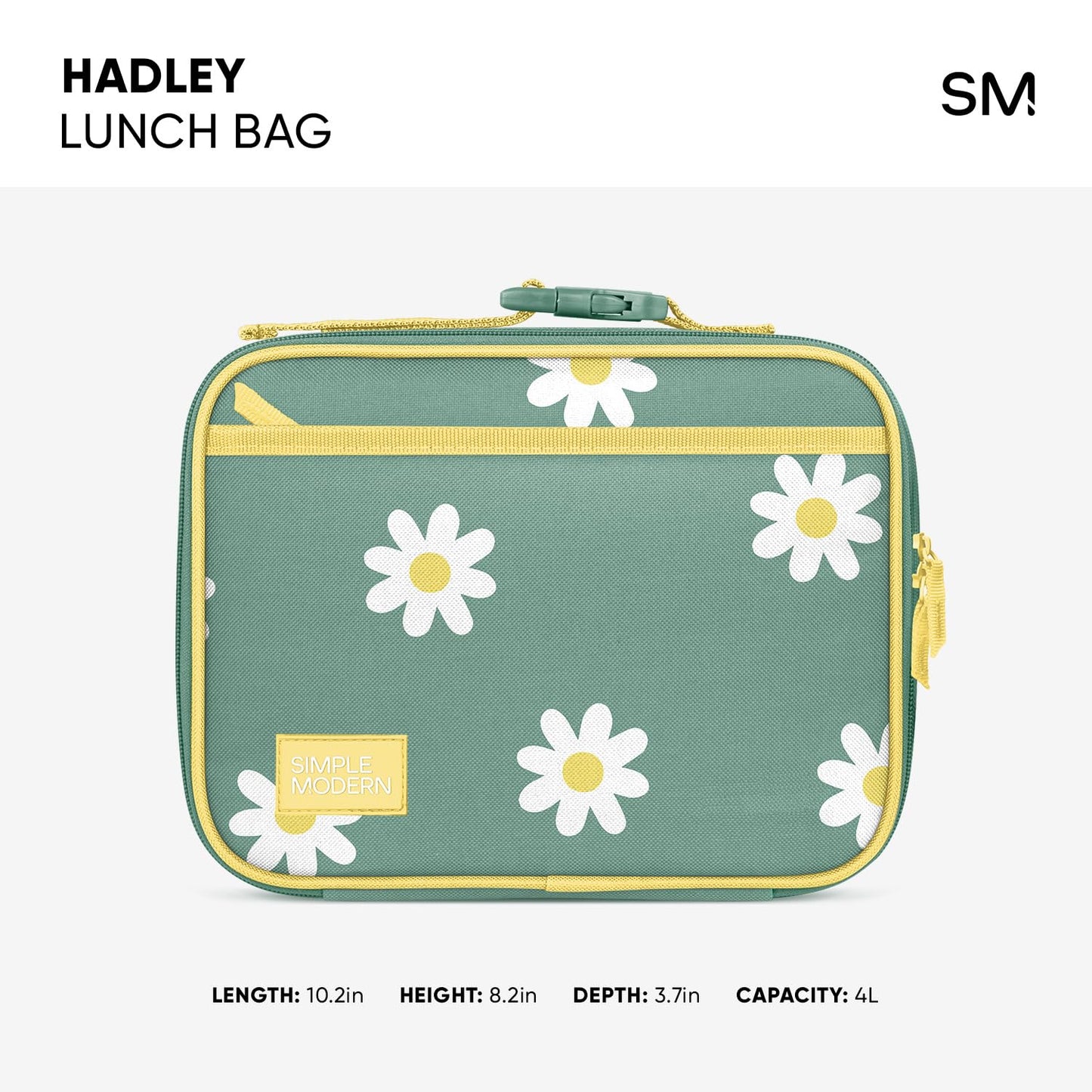Simple Modern Kids Lunch Box for School | Reusable Insulated Lunch Bag for Toddler, Girl, and Boy | Meal Containers with Exterior & Interior Pockets | Hadley Collection | Unicorn Fields