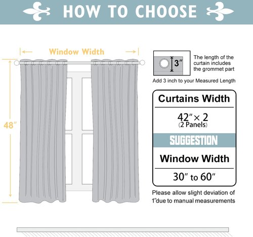 ChrisDowa Blackout Curtains - Thermal Insulated Room Darkening Grommet Panels, 48 Inches Long, Pink, 2-Panel Set