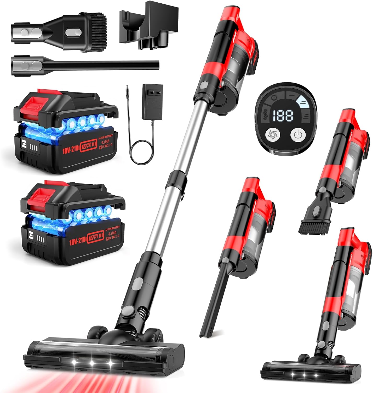 Skiennix 700W Cordless Vacuum Cleaner - 6-in-1 Lightweight Design | 3 Suction Modes for Pet Hair & Hardwood Floors