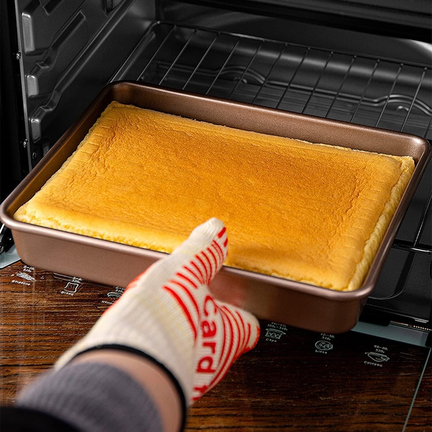 2 Pack Nonstick Baking Sheet Pans by [Brand Name] - Deep Cookie & Brownie Trays | 12.7x10.6x2.4 Inches, Easy Clean & Food Safe