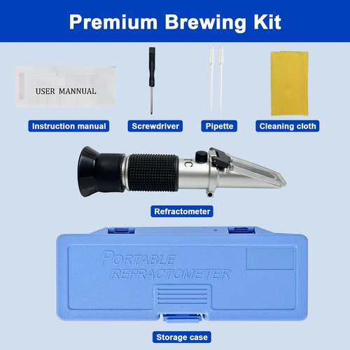 0–90% Brix Refractometer with ATC, High-Accuracy Ultra-Wide Range Sugar Tester, Pre-Calibrated & Ready to Use, Universal Optical Meter for Honey, Syrup, Molasses, Juice and Beverages
