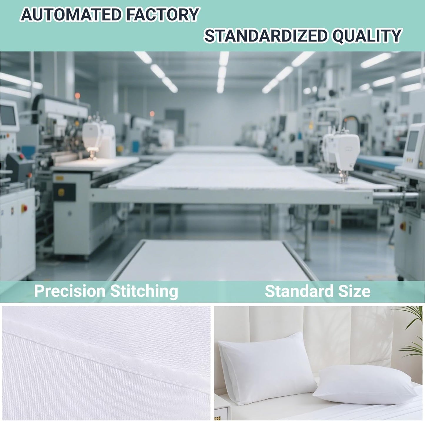Skiennix Pillow Cases - Soft Brushed Microfiber Standard Size (20x26, White) - 48 Pack for Hotels & Clinics