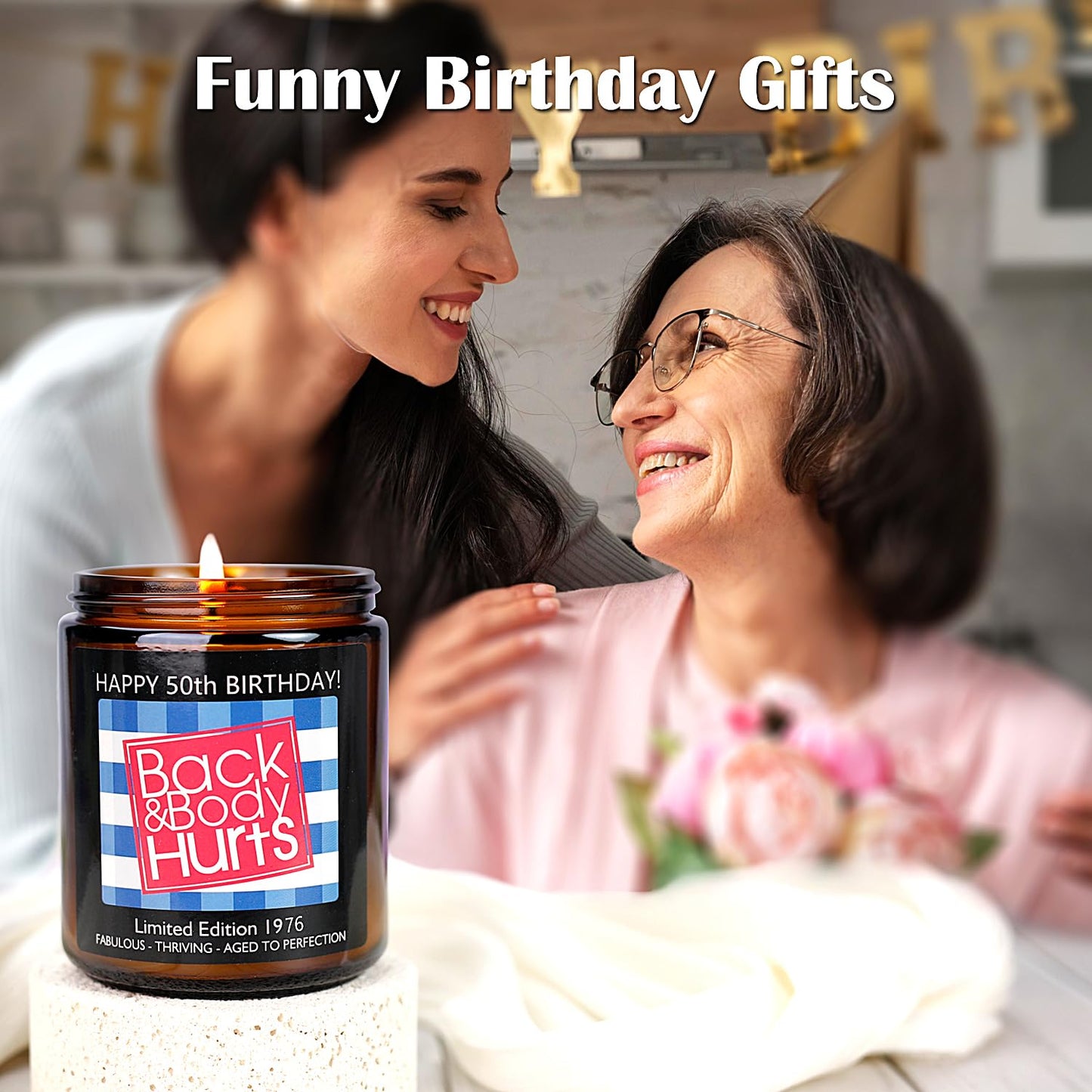 50th Birthday Gifts for Her and Him, 50th Birthday Decorations for Women Men, Funny Birthdays Gifts for Women Mom Dad Husband Wife Friends Sister, Best Gag Gift Ideas for 50 Year Old Woman