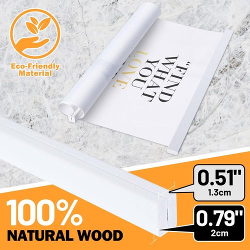 Benjia Magnetic Light Wood Poster Frame - 40"x27", 40"x30", 40"x20" for Canvas Art | White, 1 Pack
