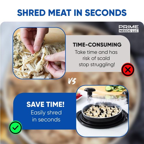Chicken Shredder Large Meat Grinder Chicken Breast Shredder Heavy Duty Meat Shredder Tool Twist With Tray&Brush Hot Meat Shredder, Meat & Poultry Tools BPA-Free, Dishwasher Safe, Strong Non-Slip Base.