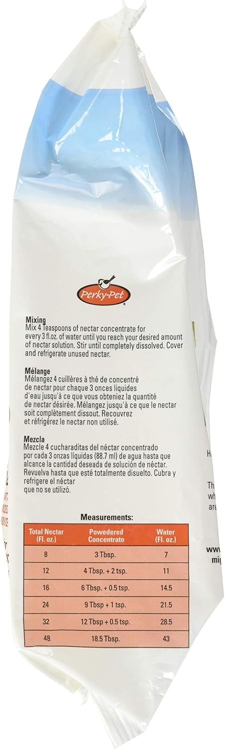 Perky-Pet Hummingbird Nectar Powder Concentrate - 2 lb Bag | Makes 192 oz of Clear Liquid Food